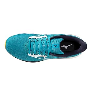 Mizuno Men's Wave Rider 29 Running Shoe, Capri Breeze-White